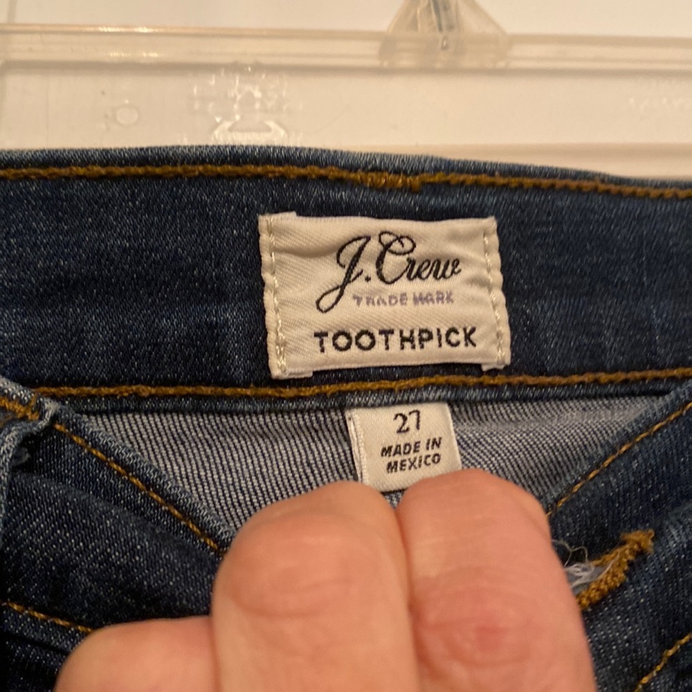 Jcrew Jeans “toothpick” 27